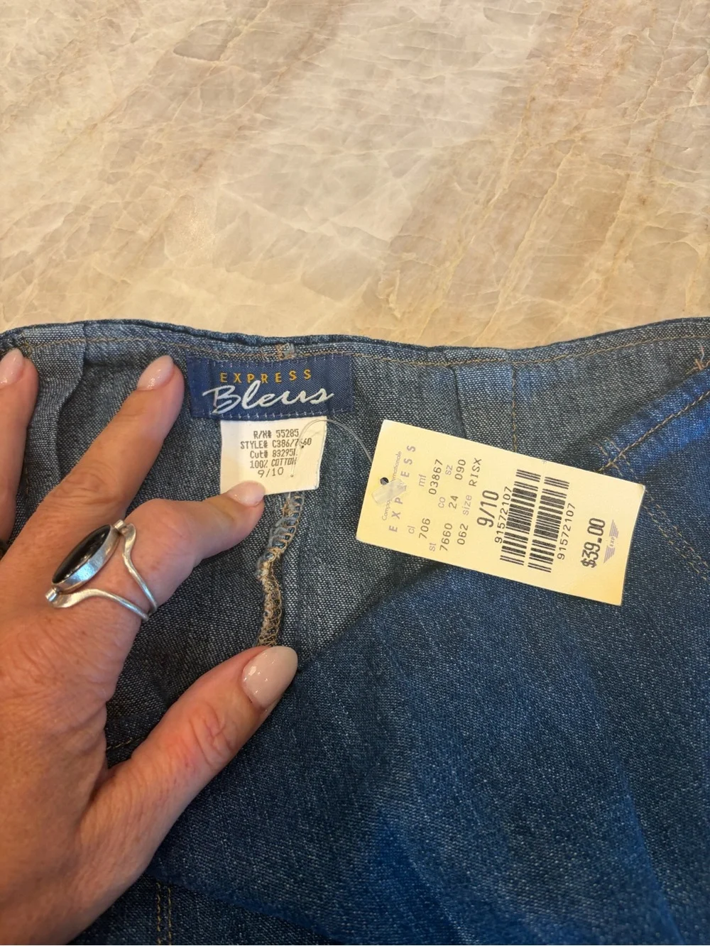 Vintage Y2K Express Blues Deadstock Denim Skort NWT Size 9/10